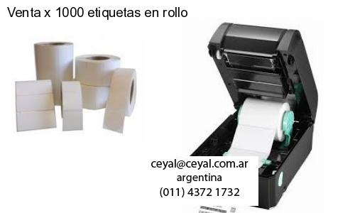 Venta x 1000 etiquetas en rollo