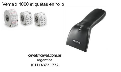 Venta x 1000 etiquetas en rollo