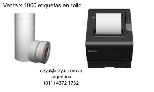 Venta x 1000 etiquetas en rollo