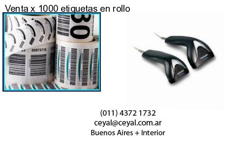 Venta x 1000 etiquetas en rollo