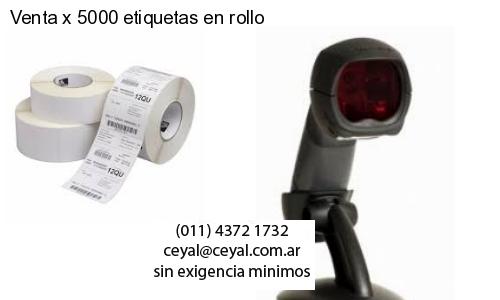 Venta x 5000 etiquetas en rollo