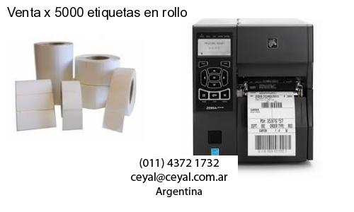 Venta x 5000 etiquetas en rollo