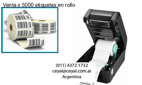 Venta x 5000 etiquetas en rollo