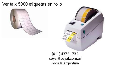 Venta x 5000 etiquetas en rollo