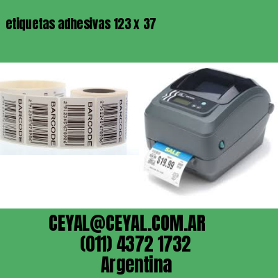 etiquetas adhesivas 123 x 37