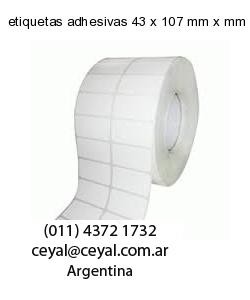 etiquetas adhesivas 43 x 107 mm x mm