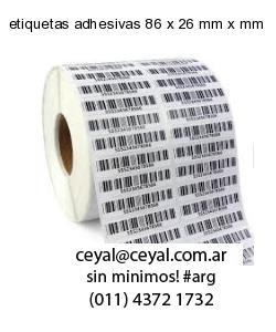 etiquetas adhesivas 86 x 26 mm x mm