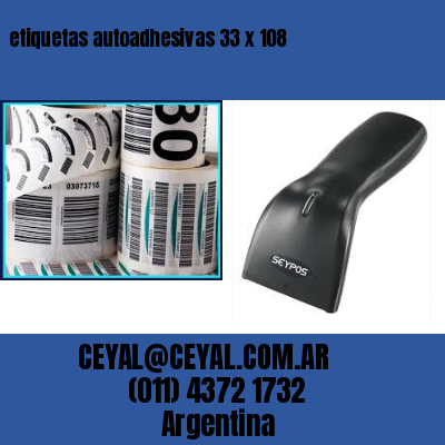 etiquetas autoadhesivas 33 x 108