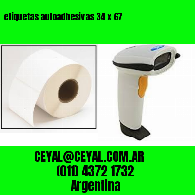 etiquetas autoadhesivas 34 x 67