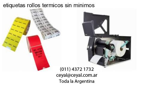 etiquetas rollos termicos sin minimos