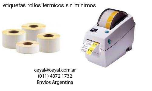 etiquetas rollos termicos sin minimos