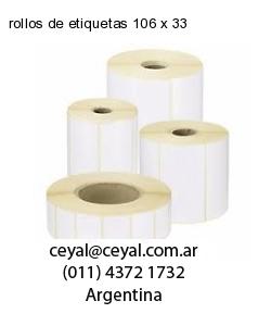 rollos de etiquetas 106 x 33