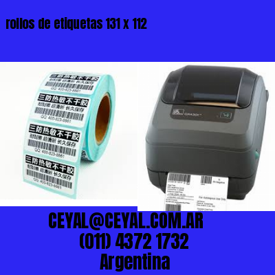 rollos de etiquetas 131 x 112