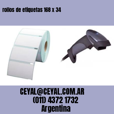 rollos de etiquetas 168 x 34