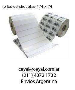 rollos de etiquetas 174 x 74