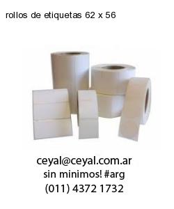 rollos de etiquetas 62 x 56