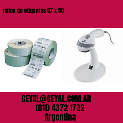 rollos de etiquetas 87 x 50