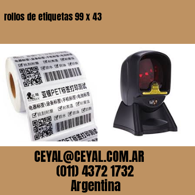 rollos de etiquetas 99 x 43