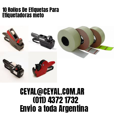 10 Rollos De Etiquetas Para Etiquetadoras meto