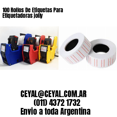 100 Rollos De Etiquetas Para Etiquetadoras jolly