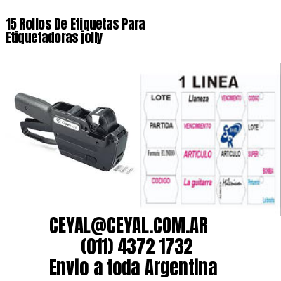 15 Rollos De Etiquetas Para Etiquetadoras jolly
