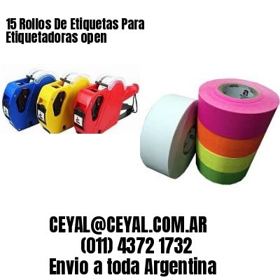 15 Rollos De Etiquetas Para Etiquetadoras open