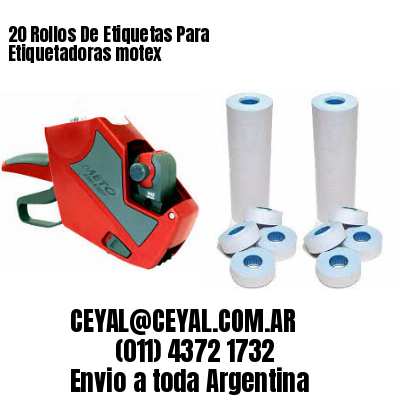 20 Rollos De Etiquetas Para Etiquetadoras motex