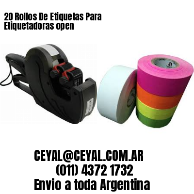 20 Rollos De Etiquetas Para Etiquetadoras open