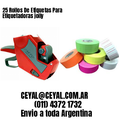 25 Rollos De Etiquetas Para Etiquetadoras jolly
