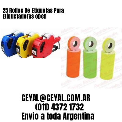 25 Rollos De Etiquetas Para Etiquetadoras open