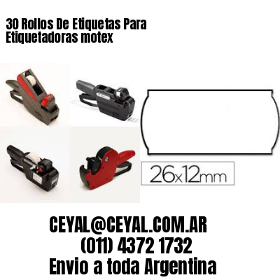 30 Rollos De Etiquetas Para Etiquetadoras motex