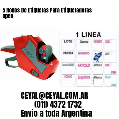 5 Rollos De Etiquetas Para Etiquetadoras open