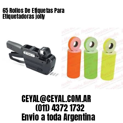 65 Rollos De Etiquetas Para Etiquetadoras jolly