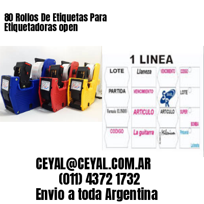 80 Rollos De Etiquetas Para Etiquetadoras open