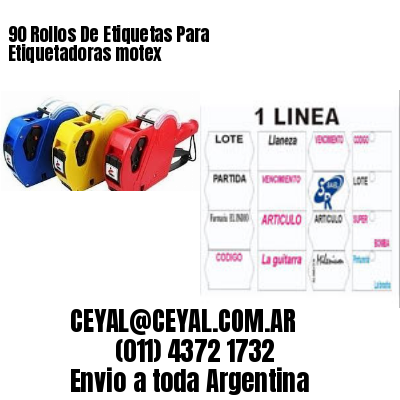 90 Rollos De Etiquetas Para Etiquetadoras motex