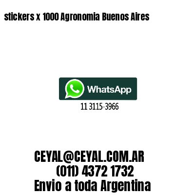 stickers x 1000 Agronomia Buenos Aires