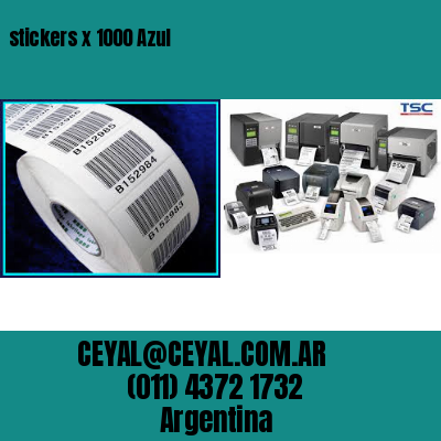 stickers x 1000 Azul