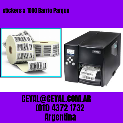 stickers x 1000 Barrio Parque