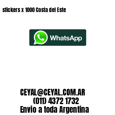 stickers x 1000 Costa del Este