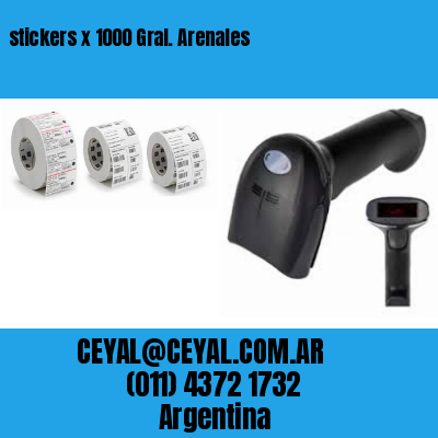 stickers x 1000 Gral. Arenales