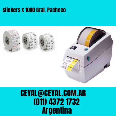 stickers x 1000 Gral. Pacheco