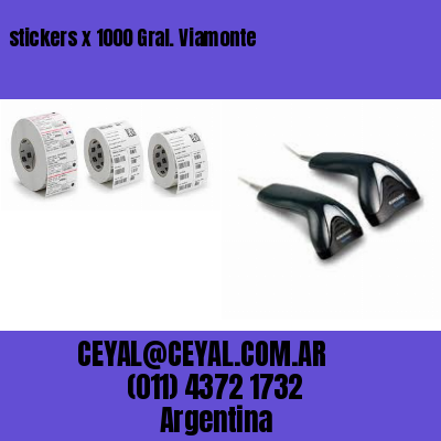 stickers x 1000 Gral. Viamonte