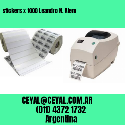 stickers x 1000 Leandro N. Alem