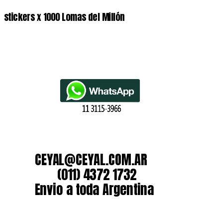 stickers x 1000 Lomas del Millón