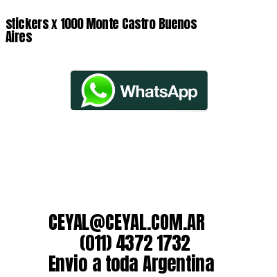 stickers x 1000 Monte Castro Buenos Aires