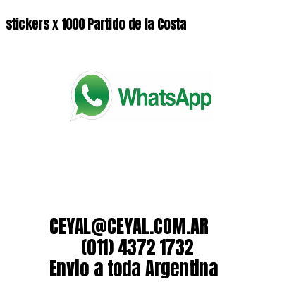 stickers x 1000 Partido de la Costa