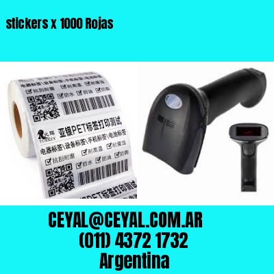 stickers x 1000 Rojas