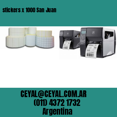 stickers x 1000 San Juan