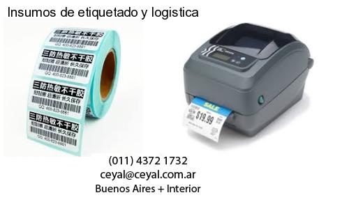 Insumos de etiquetado y logistica