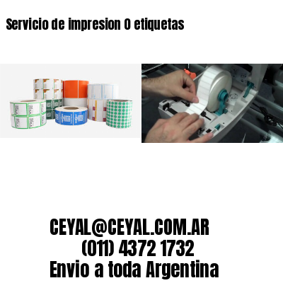 Servicio de impresion 0 etiquetas